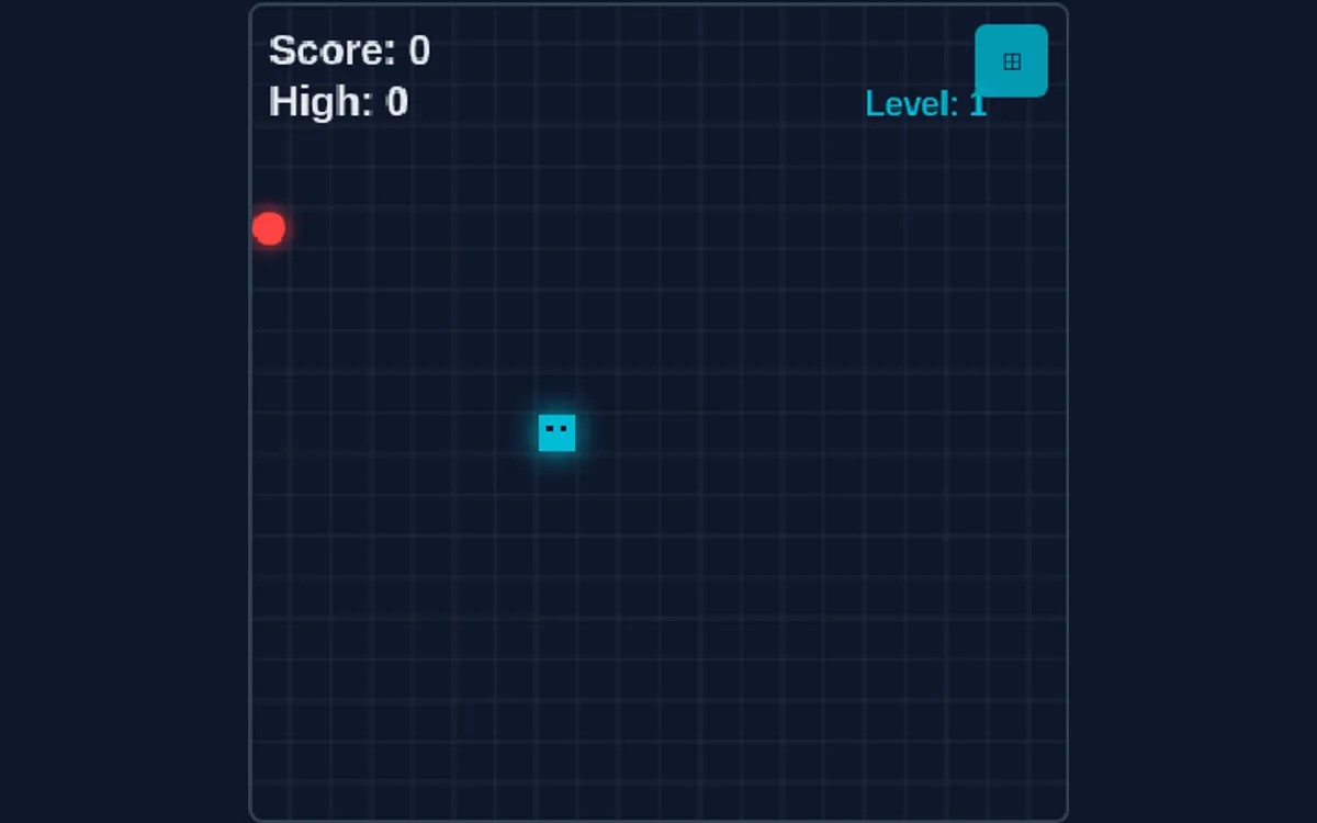 Snake game in play
