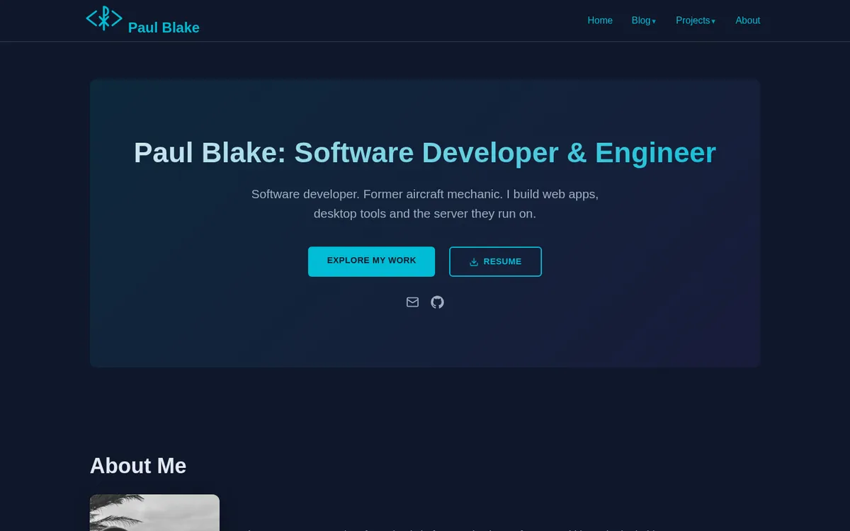 paul-blake.com home page